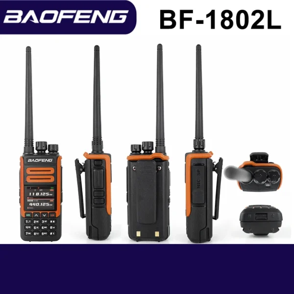 Baofeng BF-1802L Walkie Talkie Tri-Band 2200mah 5Watt Wireless Copy Frequency FM NOAA 999 Channels CB Two Way Radios - Image 2