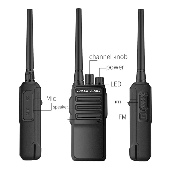 Baofeng BF-1904 12W High Power Professional Penetrating Radio Supports Type C Charge Long Range Powerful Portable Walkie Talkie - Image 3