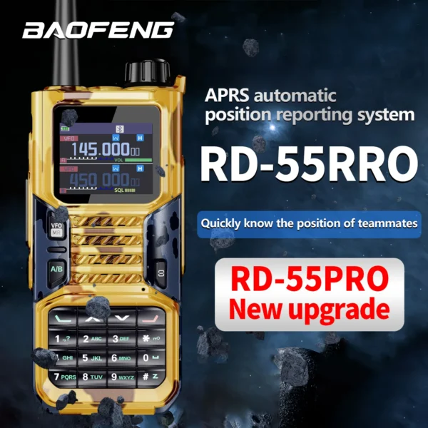 Baofeng RD-55PRO Air Band Walkie Talkie Wireless Copy Frequency Type-C NOAA Long Range 640CH Enhanced UV-5RH UP Ham Two Way Radio - Image 2