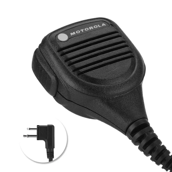 3.5mm Headphone Jack Speaker Microphone Walkie Talkie Radio Handheld Microphone with Steel Belt Clip - Image 3